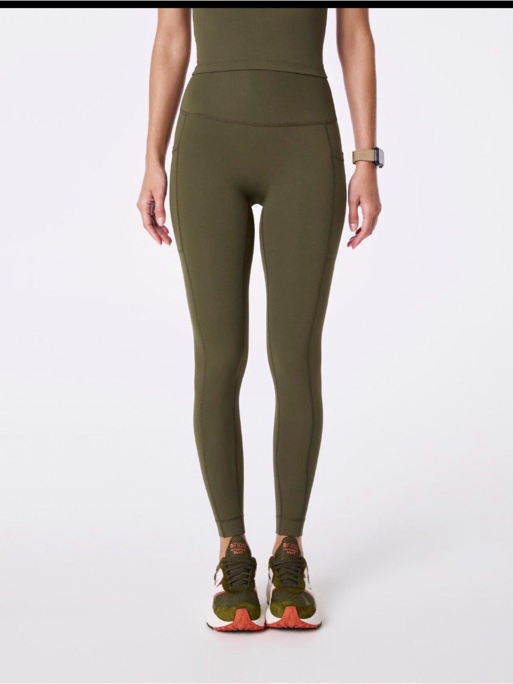 Figs Martini Olive Performance 300 High-Waist Performance Leggings XS